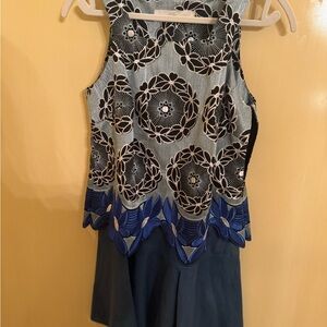 Thakoon Addition mixed media dress featuring a structured silhouette.